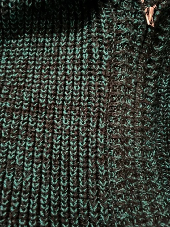 Kingston Deep Green Zip Front Shawl Collar Cardigan - Picture 2 of 3